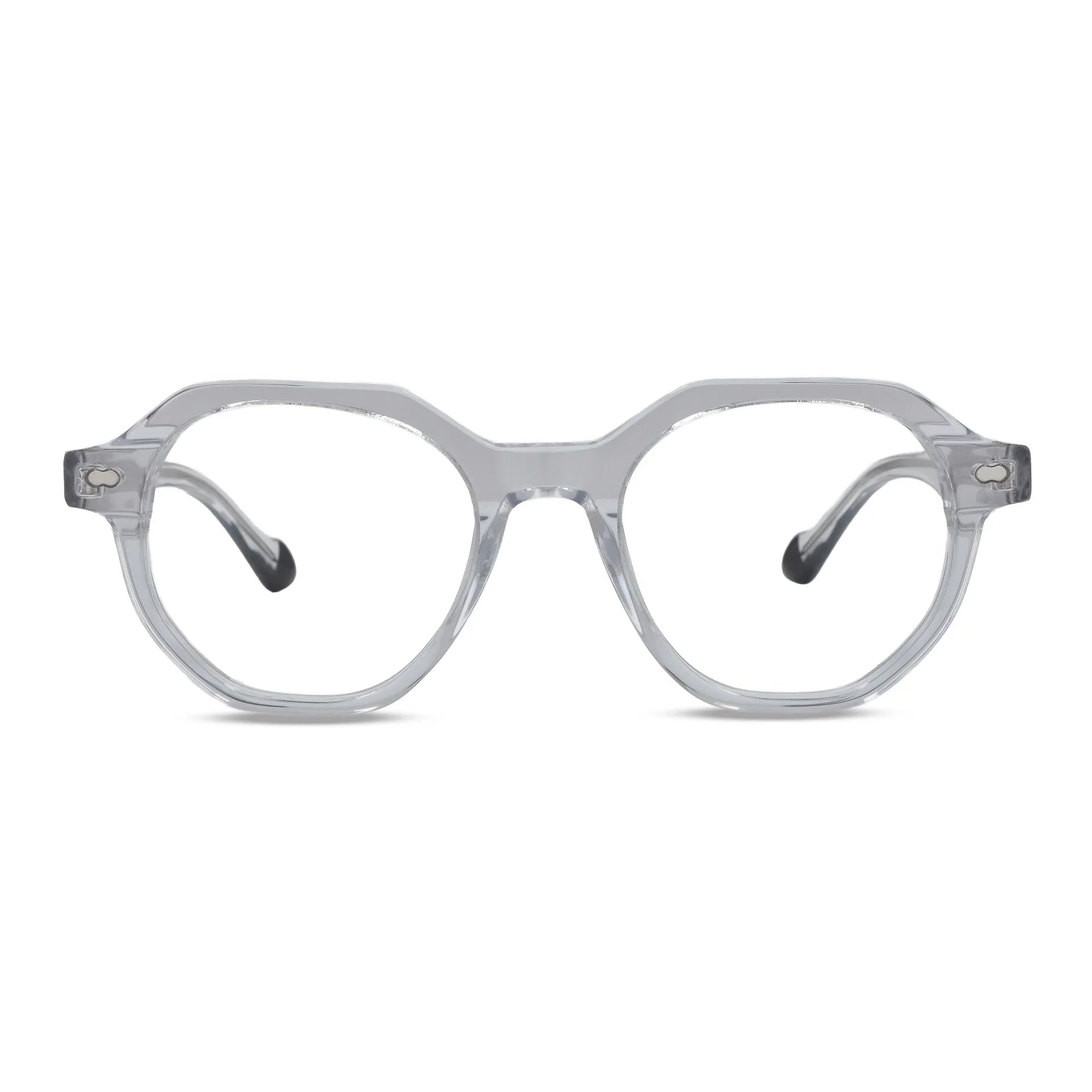 Hermes lentes filtro azul transparente vista frontal para mujer #color_transparente