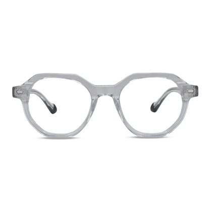 Hermes lentes filtro azul transparente vista frontal para mujer #color_transparente