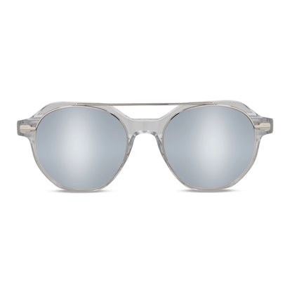 Vista frontal de Hermes lentes de lectura mujer color transparente #color_transparente