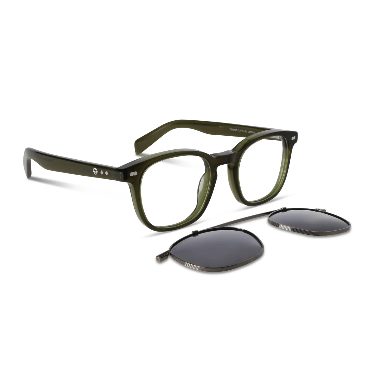 Lentes ópticos Jhonny Deep Clip Sol Verde #foto_frontal #color_verde