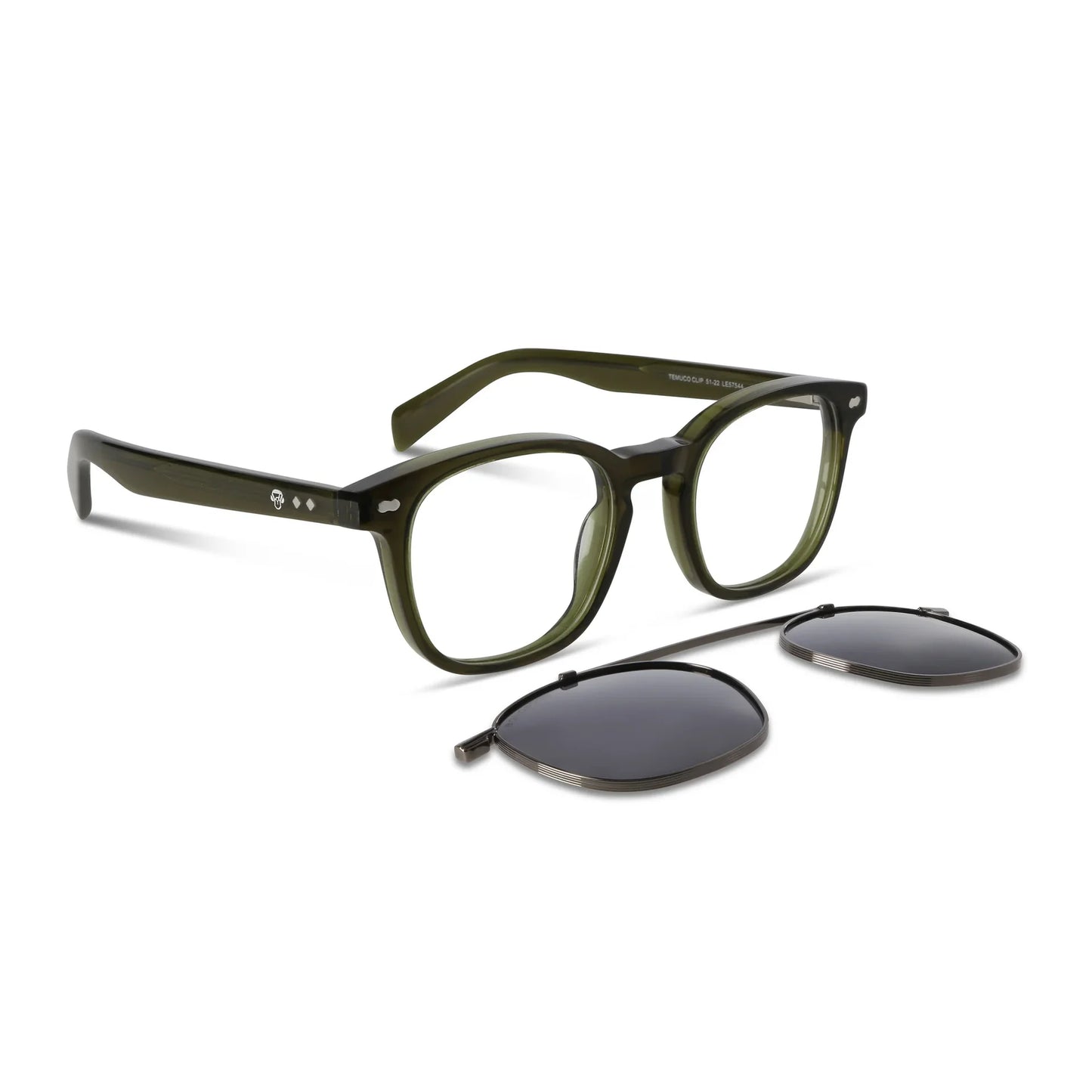 Lentes ópticos Jhonny Deep Clip Sol Verde #color_verde