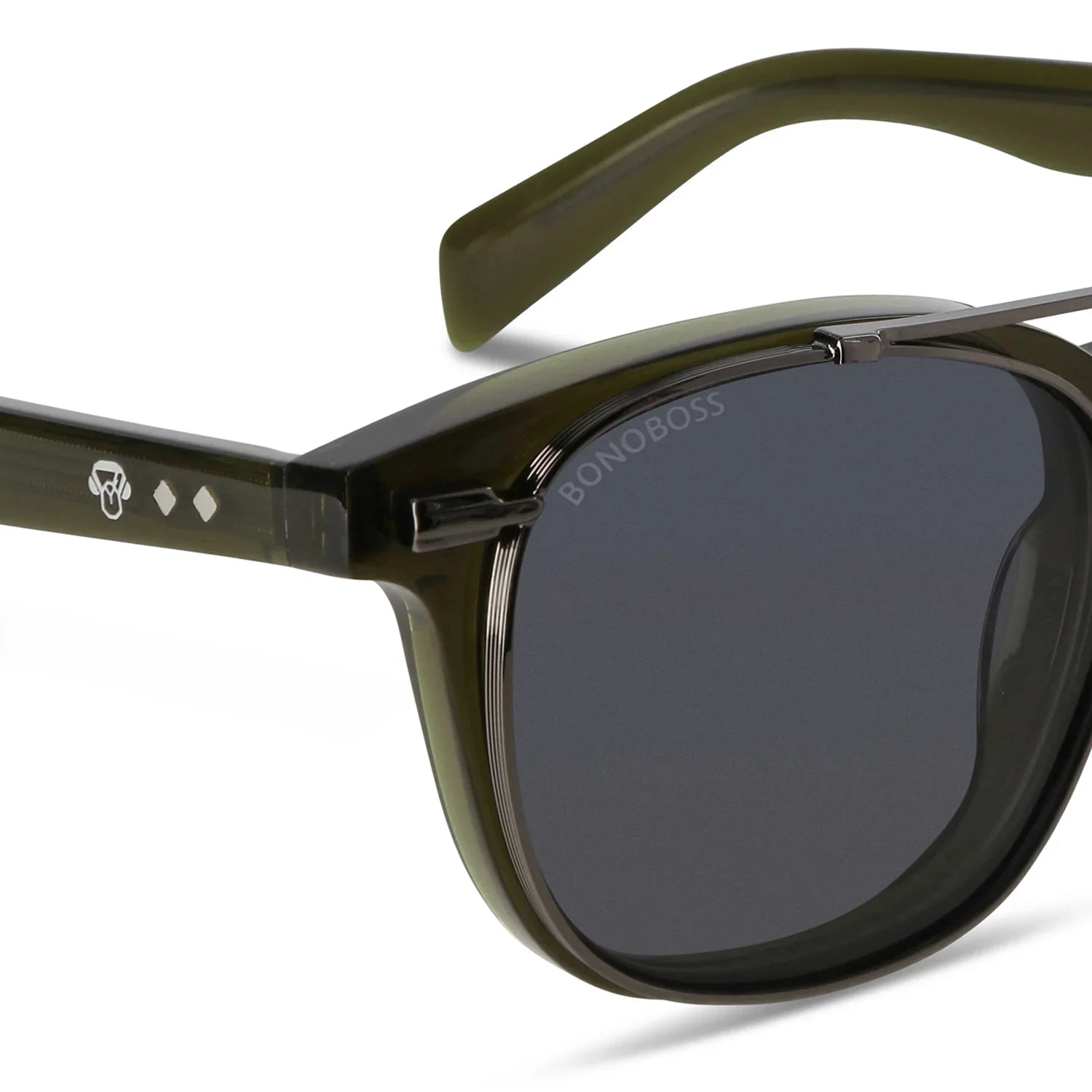 Lentes ópticos Jhonny Deep Clip Sol Verde #color_verde