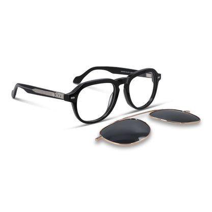 Cronos anteojos de sol negro diseño frontal para hombre y mujer  #foto_frontal #color_negro