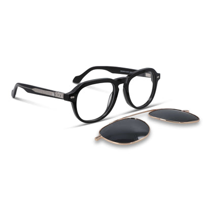 Cronos anteojos de sol negro diseño frontal para hombre y mujer #color_negro