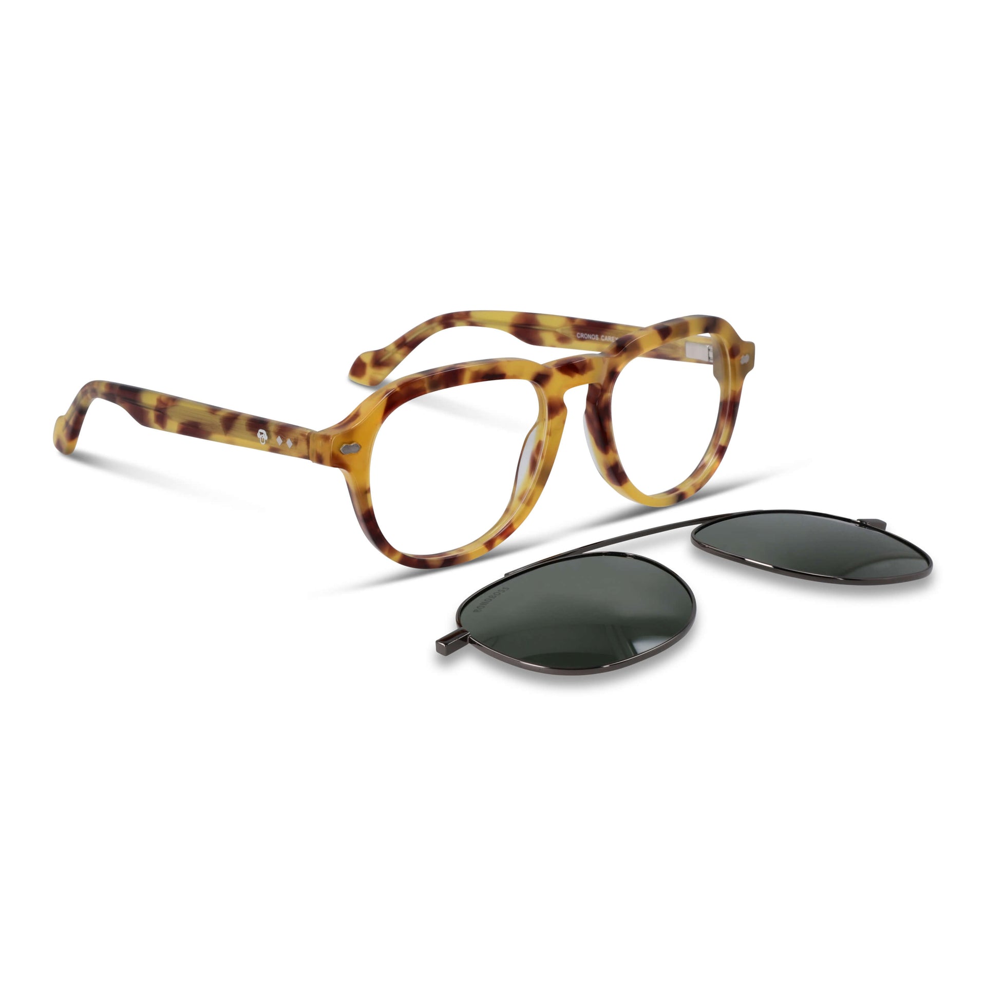 Cronos lentes de sol carey tortoise vista frontal diseño universal #color_carey
