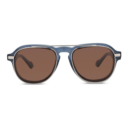 Frontal Cronos lentes de lectura mujer azul vibrante bio-acetato #color_azul