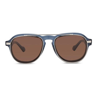 Frontal Cronos lentes de lectura mujer azul vibrante bio-acetato #color_azul