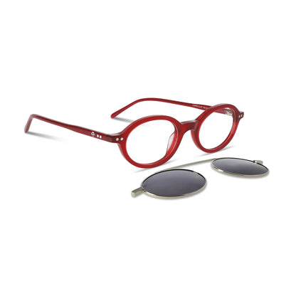 Lentes ópticos Capri Clip Sol Rojo #color_rojo #foto_frontal