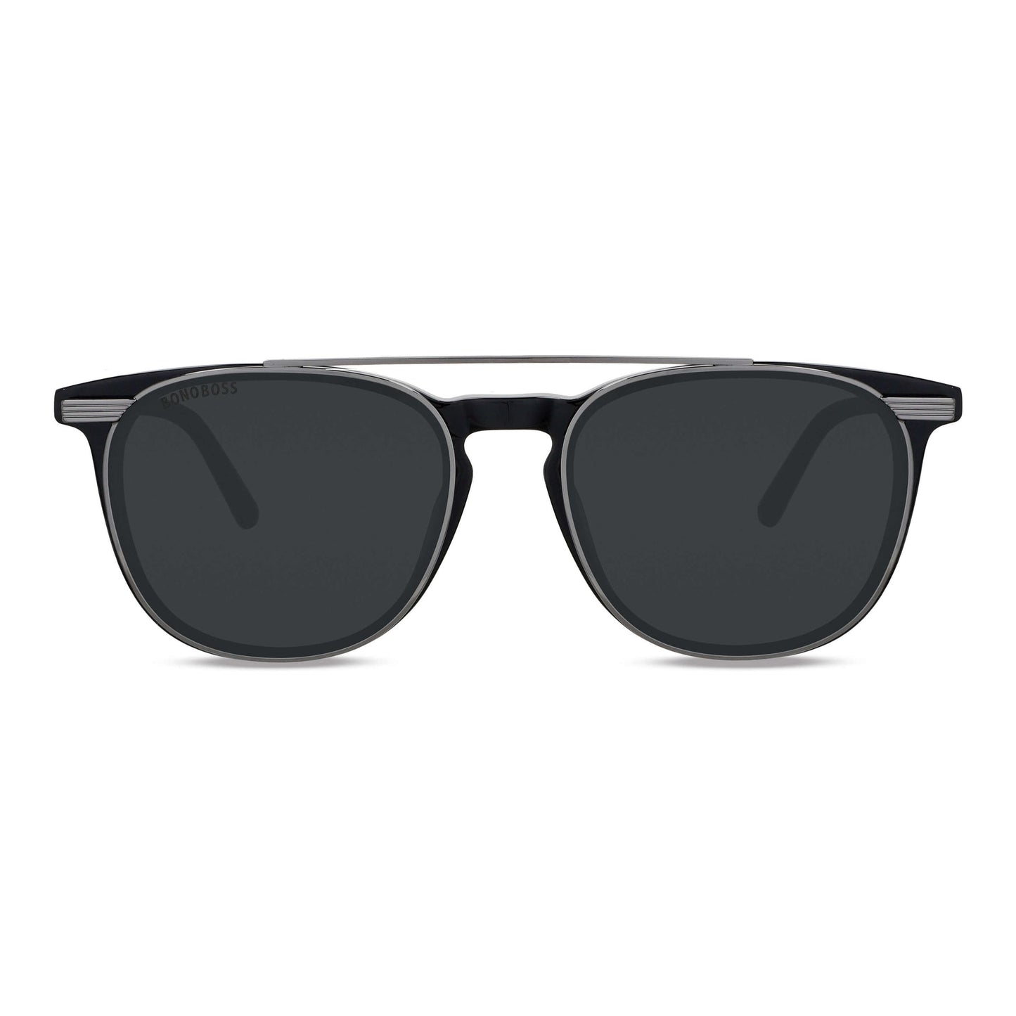Waimea Clip Sol lentes con imán color negro de frente con imán premium #color_negro
