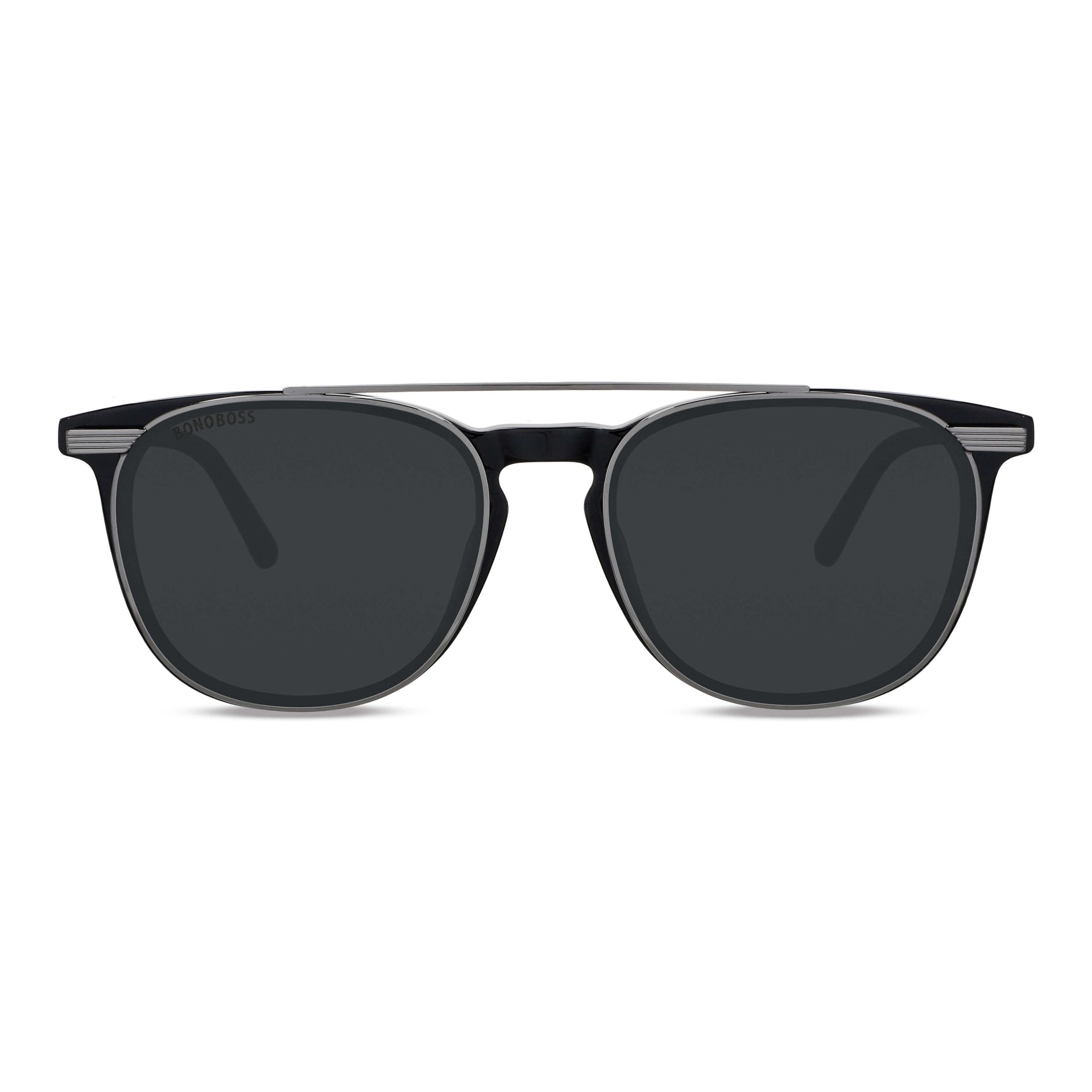 Waimea Clip Sol lentes con imán color negro de frente con imán premium #color_negro