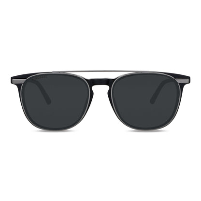 Waimea Clip Sol lentes con imán color negro de frente con imán premium #color_negro