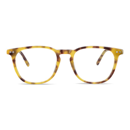 armazones opticos redondos para hombre y mujer con clip de sol polarizado marca bonoboss sustentable mayorista de opticas #color_amarillo