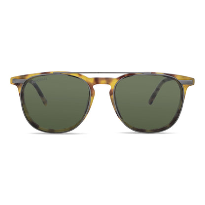 armazones opticos redondos para hombre y mujer con clip de sol polarizado marca bonoboss sustentable mayorista de opticas #color_amarillo