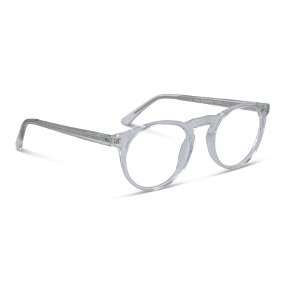 anteojos opticos redondos pequeños para mujer hombre y niños en material sustentable #color_transparente