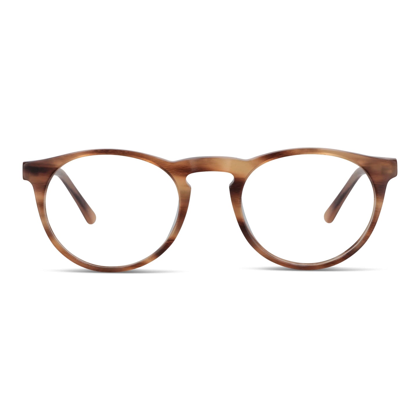 anteojos opticos redondos pequeños para mujer hombre y niños en material sustentable #color_brown