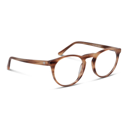 anteojos opticos redondos pequeños para mujer hombre y niños en material sustentable #color_brown