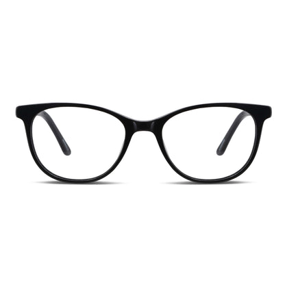 Vista frontal de Sofia gafas ópticos color negro para mujer #color_negro