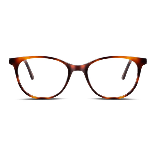 Sofia anteojos ópticos carey tortoise diseño frontal para mujer #color_carey