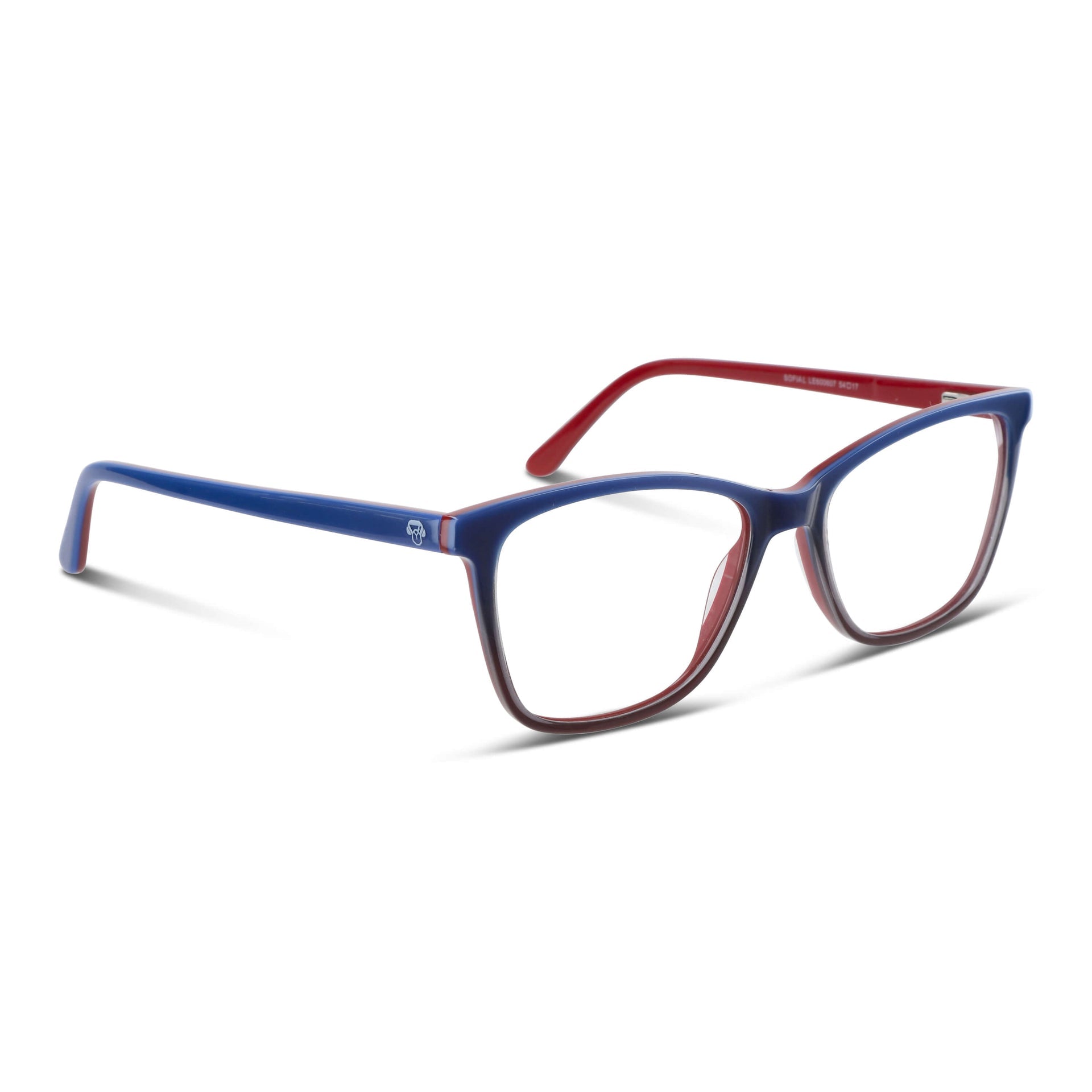Frontal Sofia L lentes ópticos hombre azul vibrante bisagra reforzada #color_azul