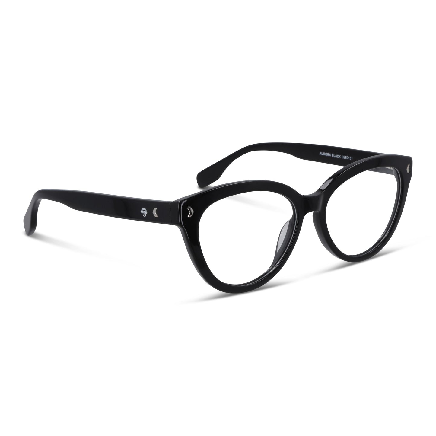 Vista frontal de Aurora gafas ópticos color negro para mujer #color_negro