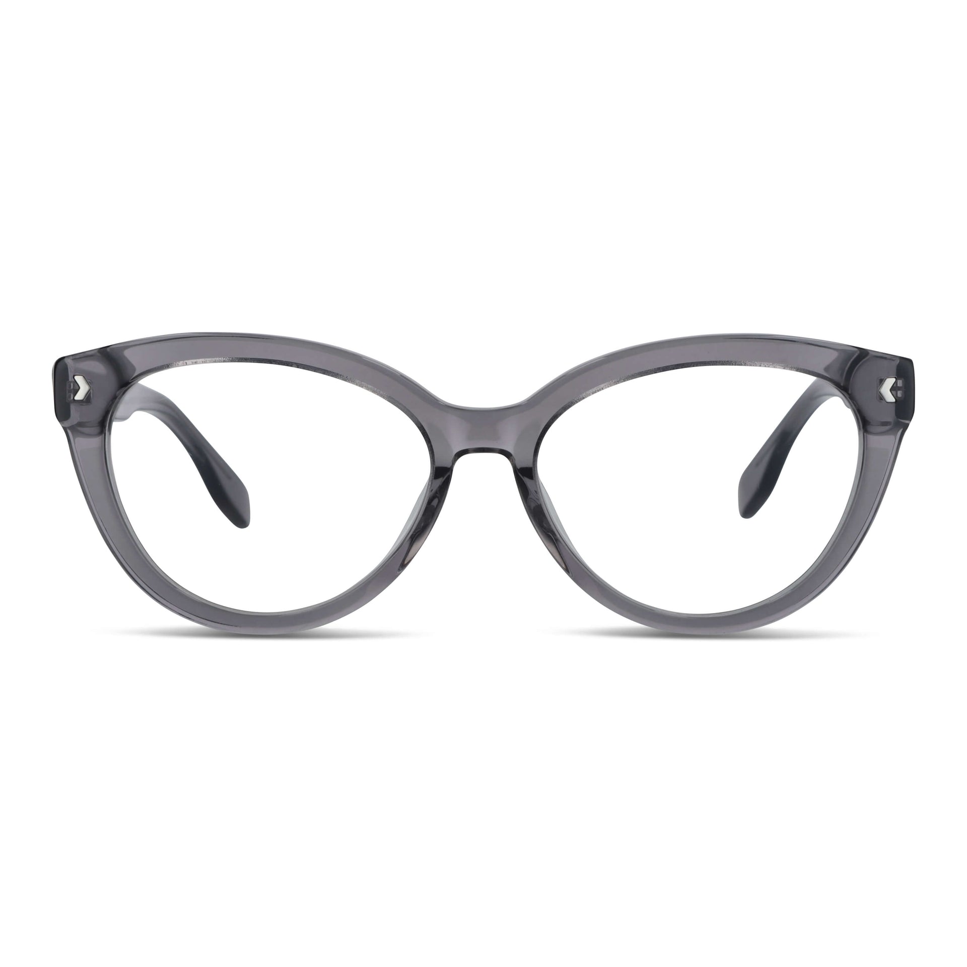 Aurora lentes ópticos gris diseño frontal para mujer #color_gris