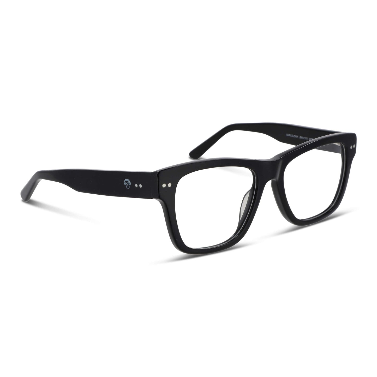 Modelo Barcelona lentes filtro azul negro azabache frontal unisex #color_negro