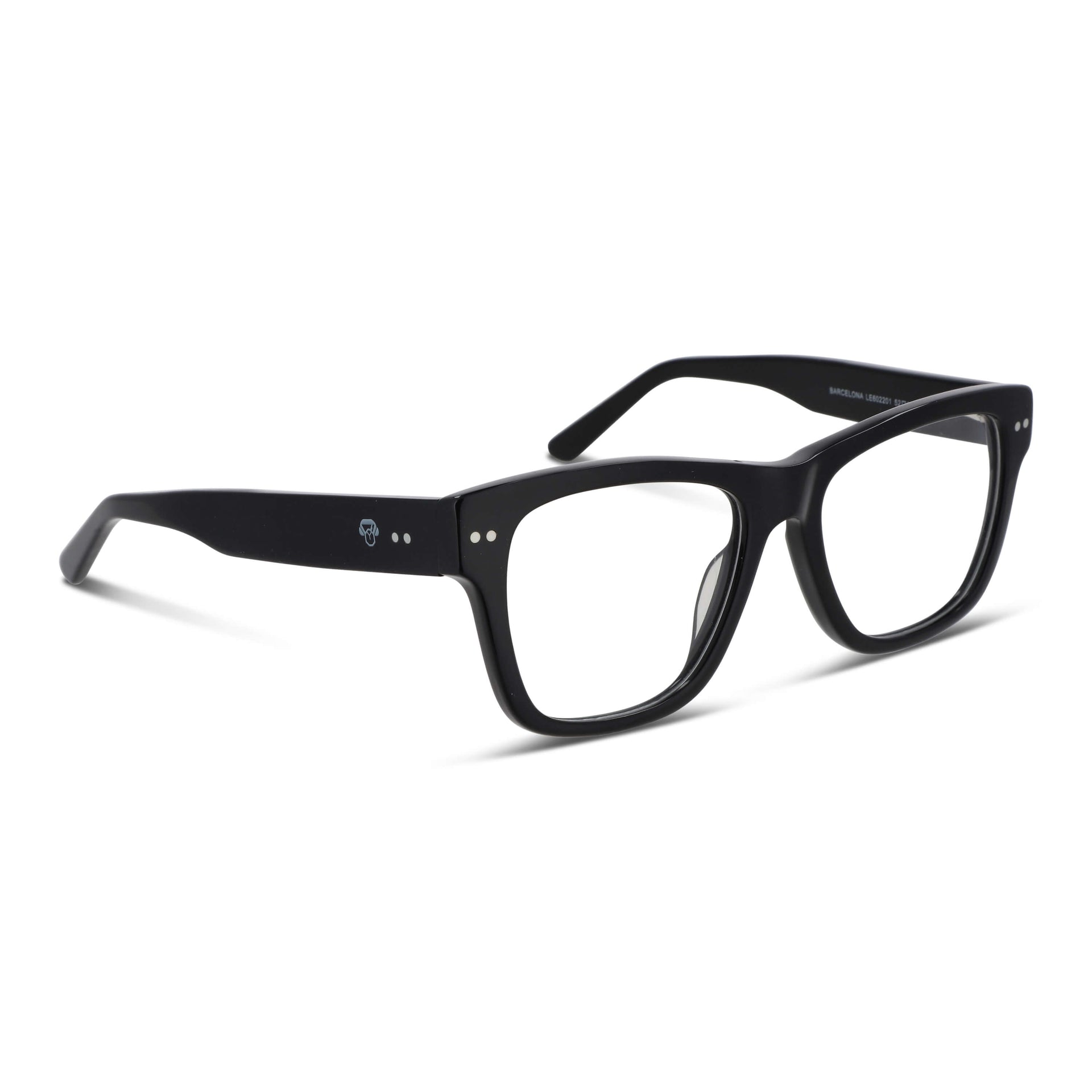 Modelo Barcelona lentes filtro azul negro azabache frontal unisex #color_negro