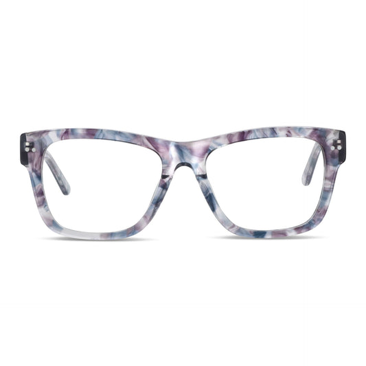 vista frontal de unos anteojos o armazones ópticos de color space exclusivos de diseñador y forma cuadrados gruesos para hombre hombre mujer cara redonda opticos multifocales bifocales receta mayorista distribuidor sustentables#color_aliceblue