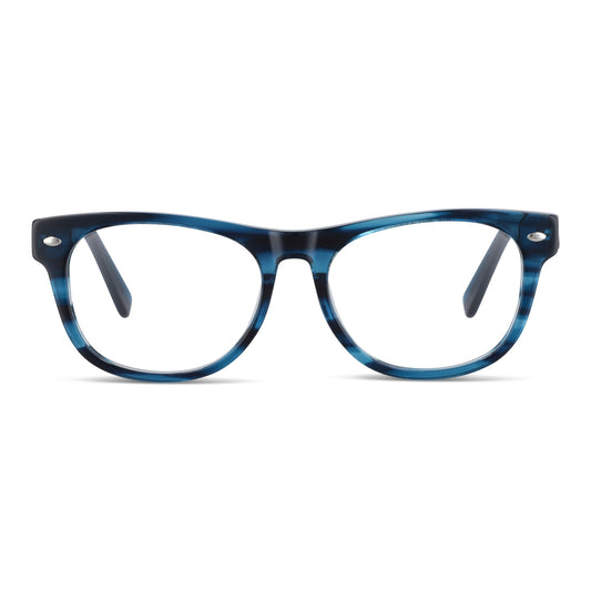 Acacia High Fit lentes filtro azul azul vista frontal diseño universal #color_azul