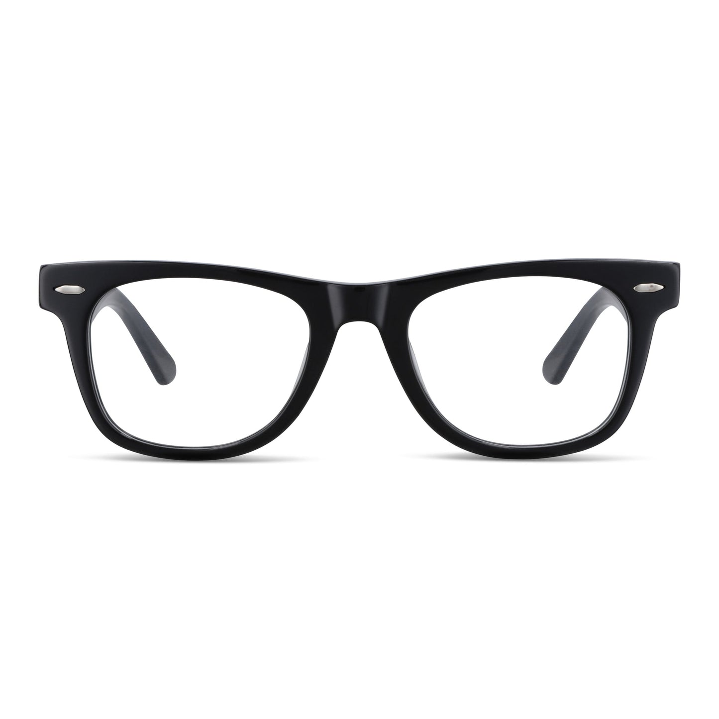 Vista frontal Acacia Low Fit lentes con filtro azul color negro clásico #color_negro