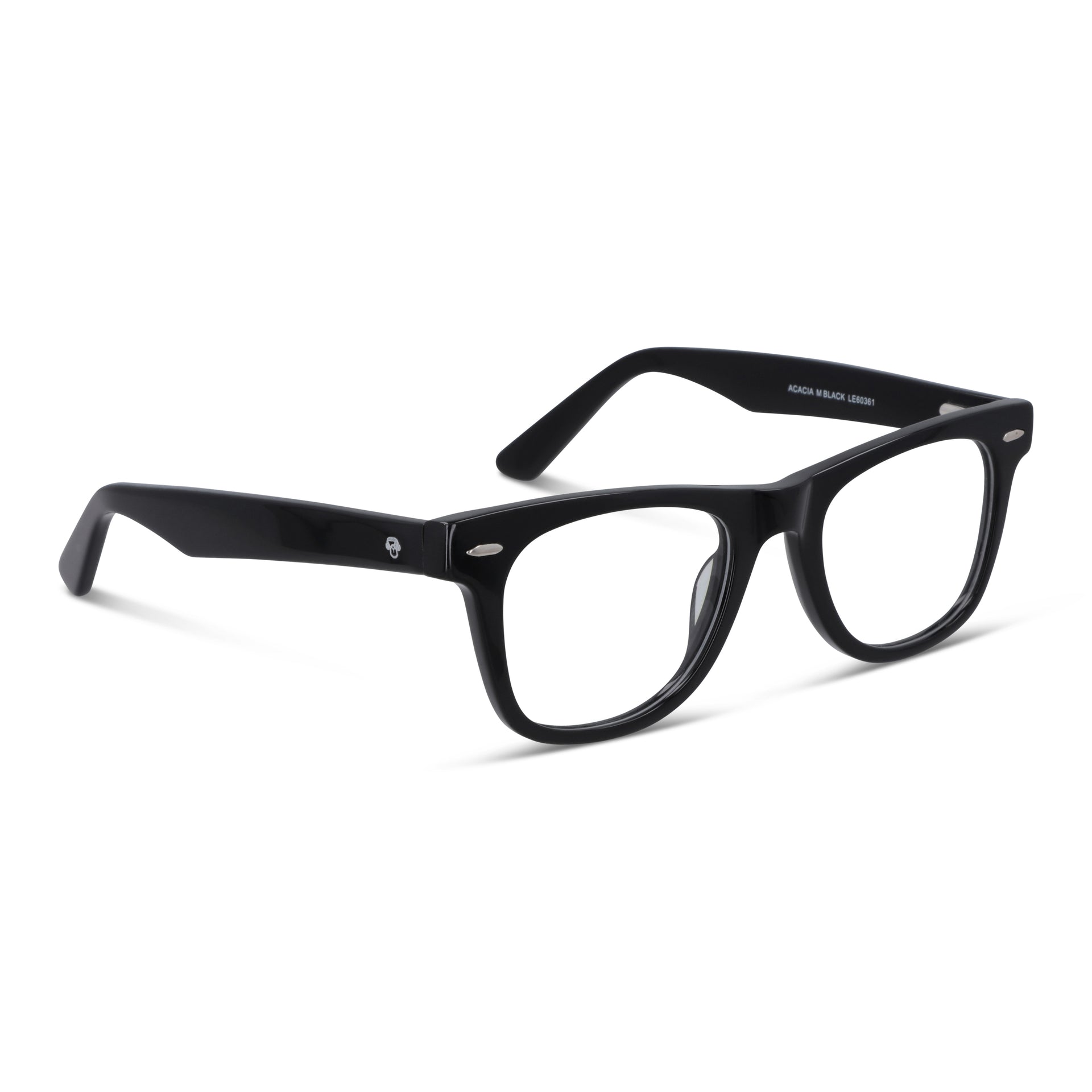 Packshot frontal Acacia Low Fit lentes pregraduados color negro #color_negro