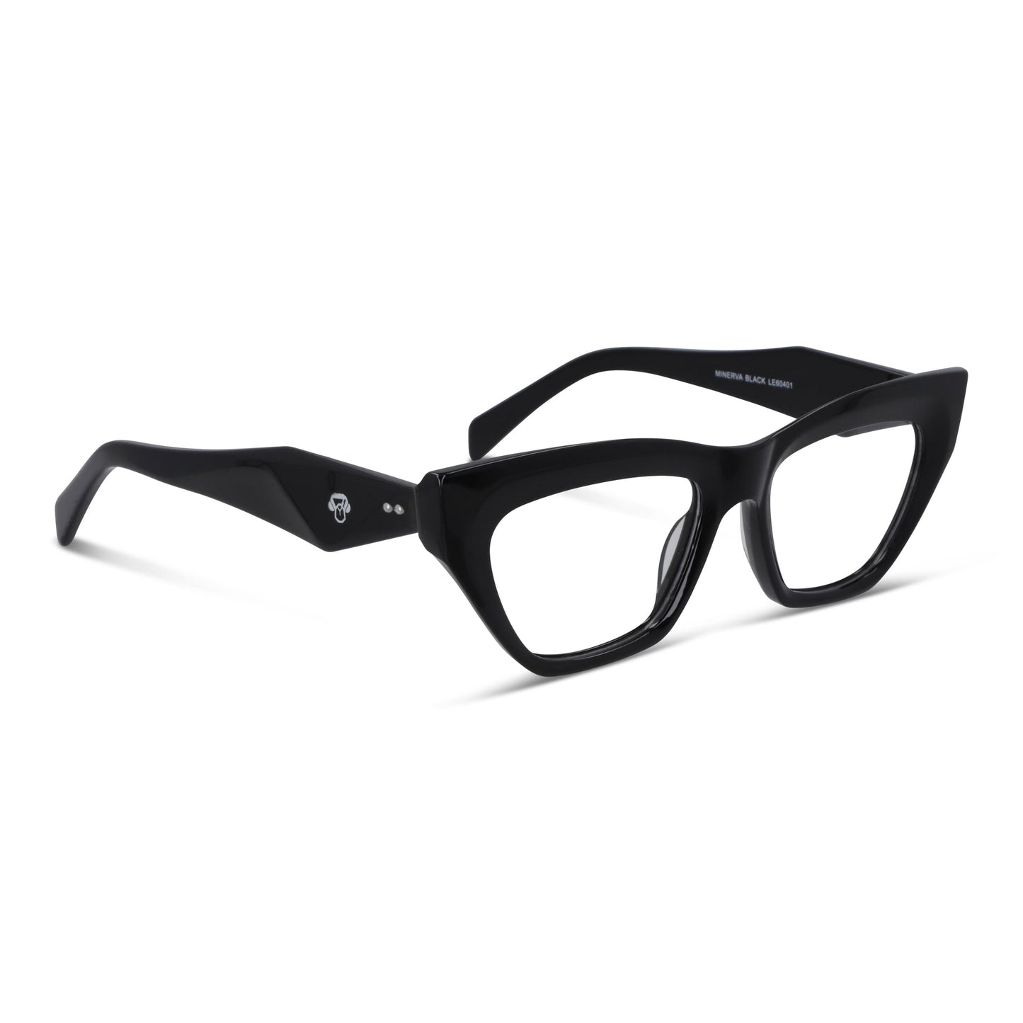 Minerva lentes luz azul con filtro luz azul vista frontal negro clásico #color_negro
