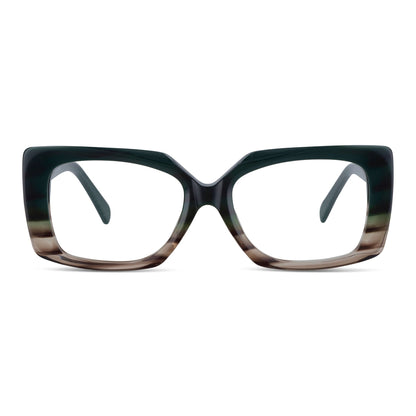 Domi lentes de sol verde vista angulada 3/4 diseño universal #color_verde