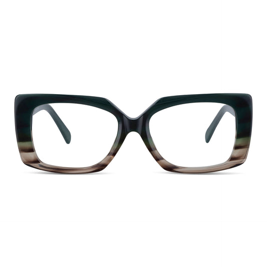 Domi lentes de sol verde vista angulada 3/4 diseño universal #color_verde