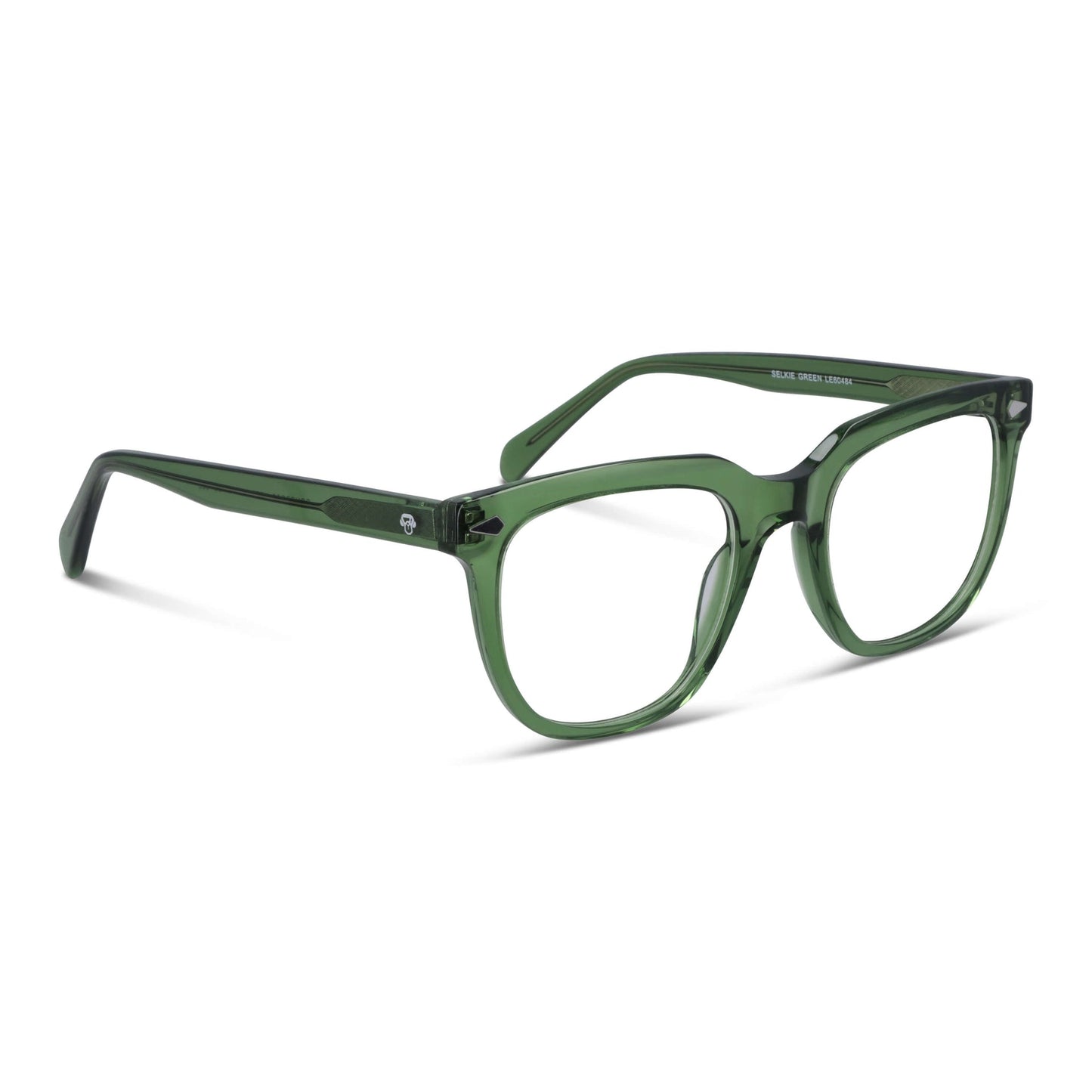 Vista frontal de Selkie anteojos de sol color verde para mujer #color_verde