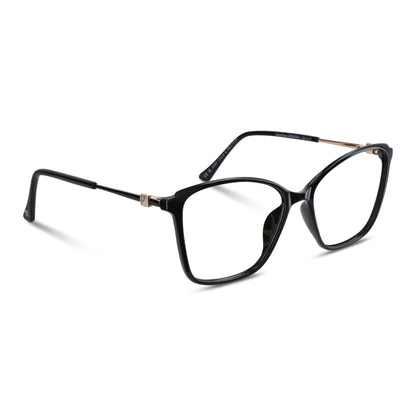 Frontal Carolina lentes de lectura mujer tono negro bio-acetato #color_negro