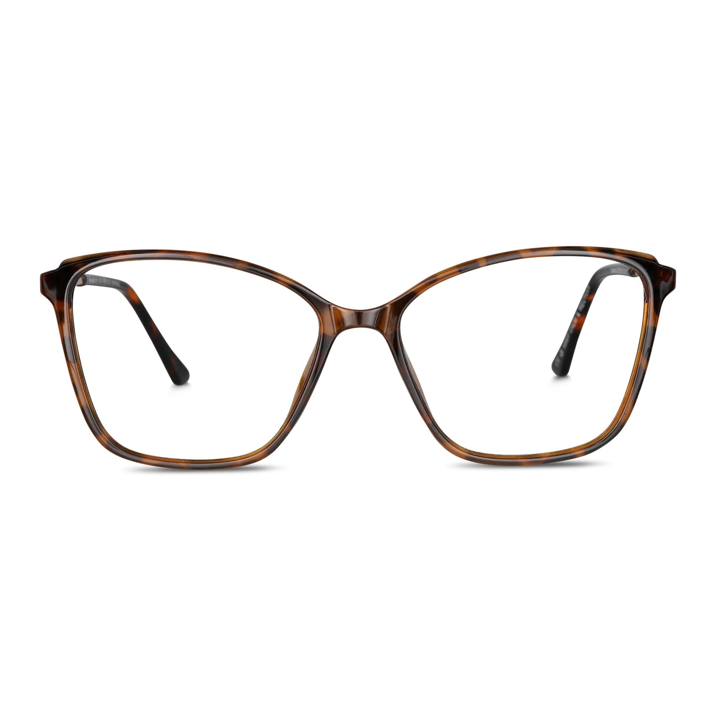 Vista frontal de Carolina lentes de lectura mujer color carey tortoise #color_carey
