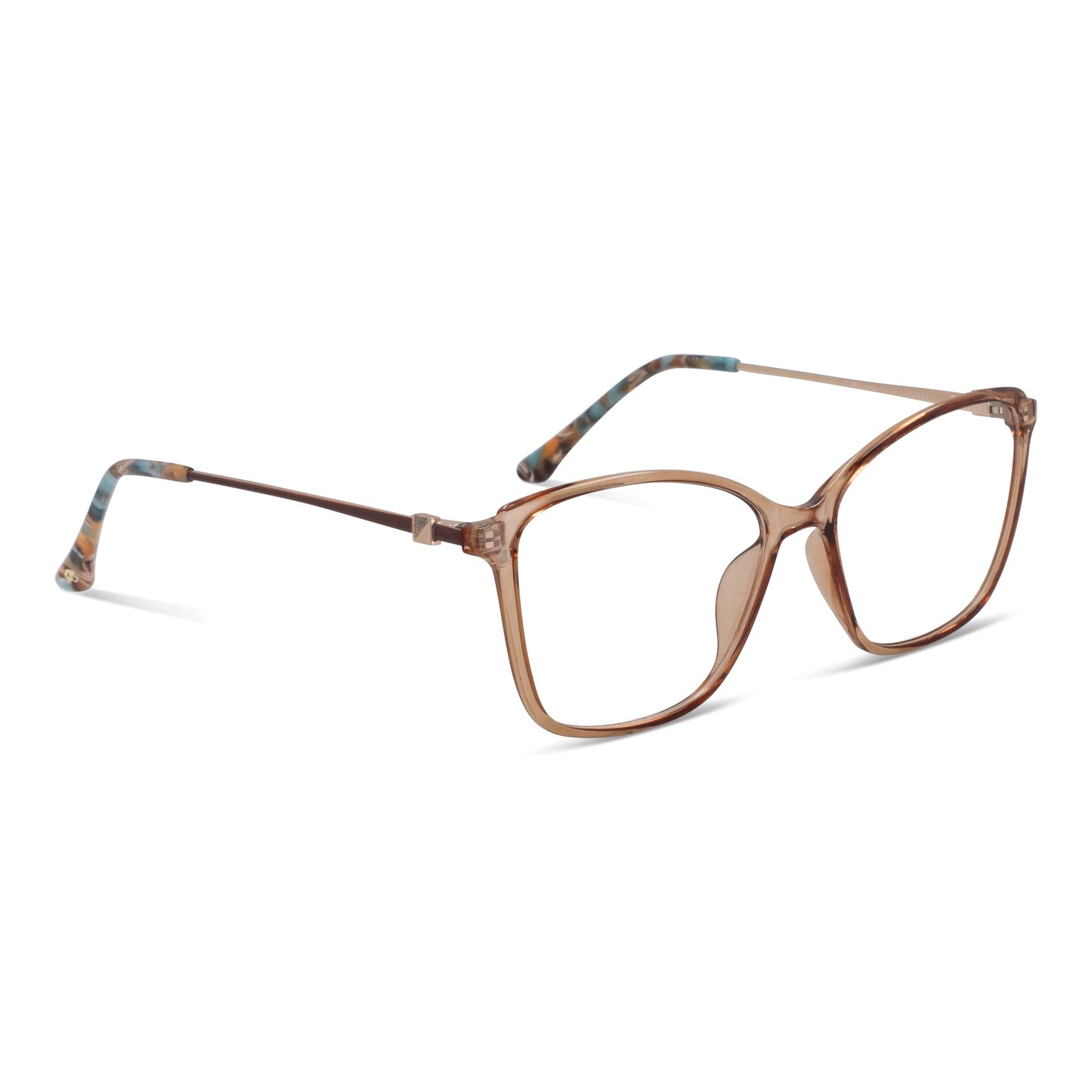 Vista frontal Carolina lentes con filtro azul color tono champagne #color_champagne