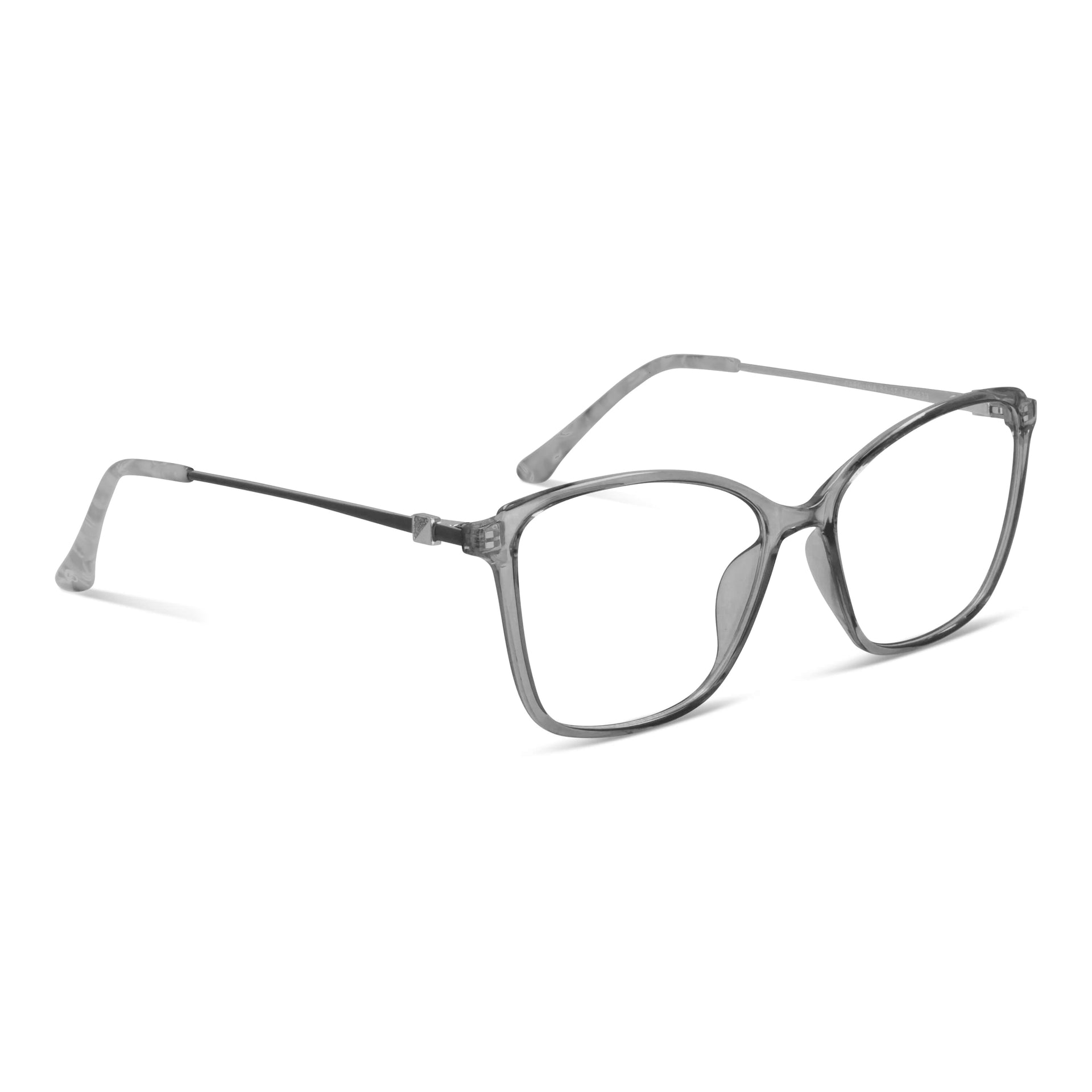 Transparente Carolina lentes de lectura hombre vista de frente #color_transparente
