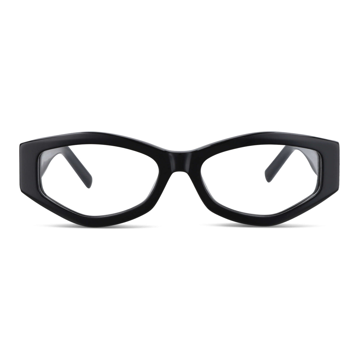 Vista frontal de Artemisa lentes de lectura mujer color negro #color_negro #foto_frontal