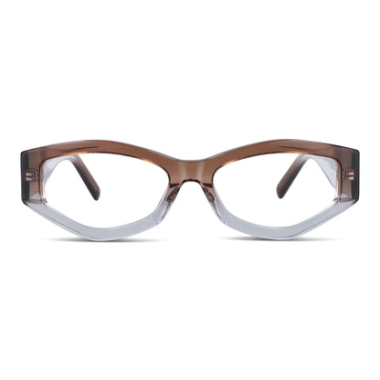 Brown Artemisa lentes de lectura mujer vista de frente #color_brown #foto_frontal