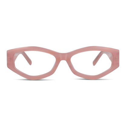 Artemisa lentes filtro azul rosado vista frontal estilo mujer #color_rosado #foto_frontal