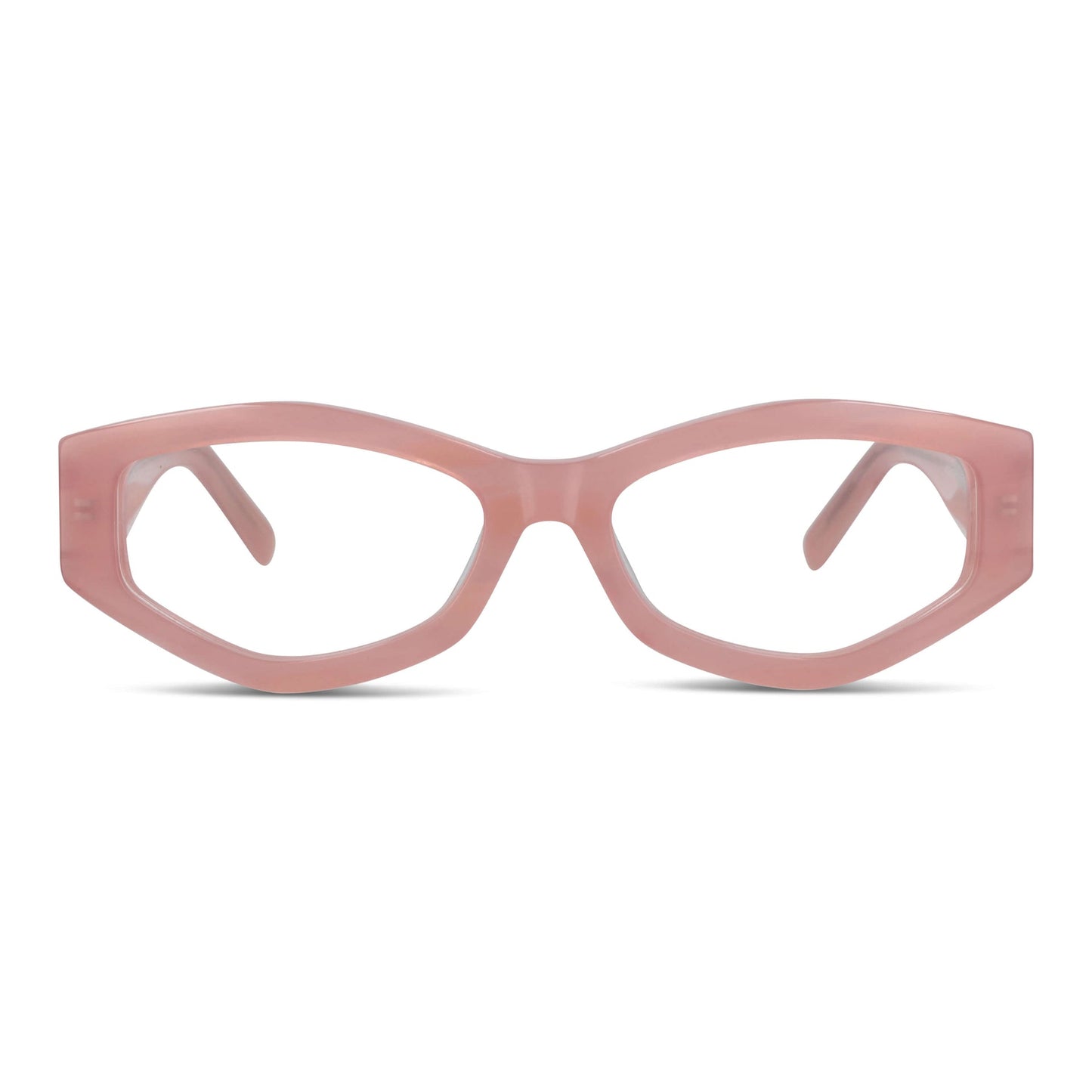 lentes anteojos o gafas opticos geometricos de moda de acetato livianos y delgados para mujer #color_pink