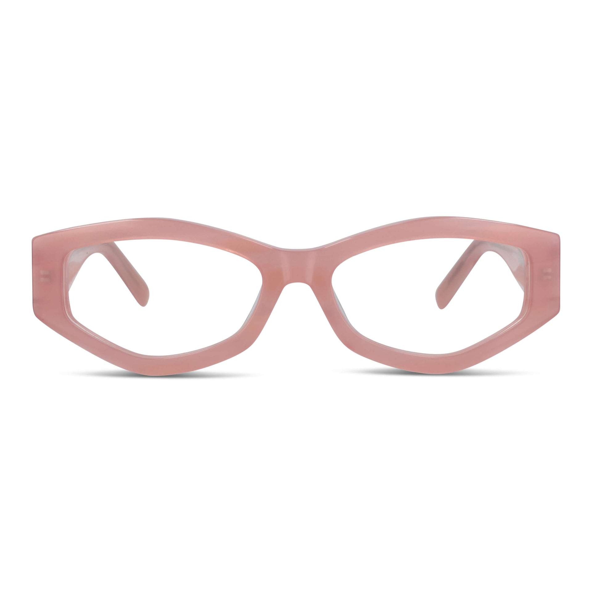 lentes anteojos o gafas opticos geometricos de moda de acetato livianos y delgados para mujer #color_pink