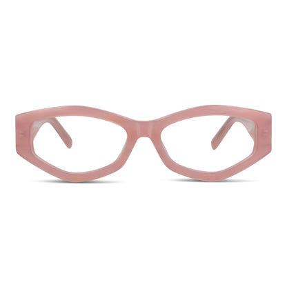 lentes anteojos o gafas opticos geometricos de moda de acetato livianos y delgados para mujer #color_pink