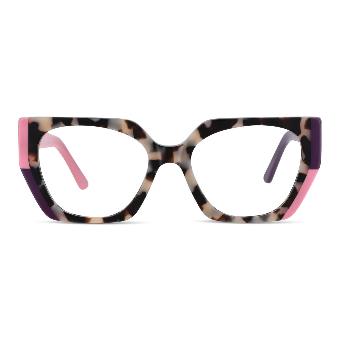 Kai Kai E.D anteojos ópticos rosado suave de frente con receta óptica #color_rosado