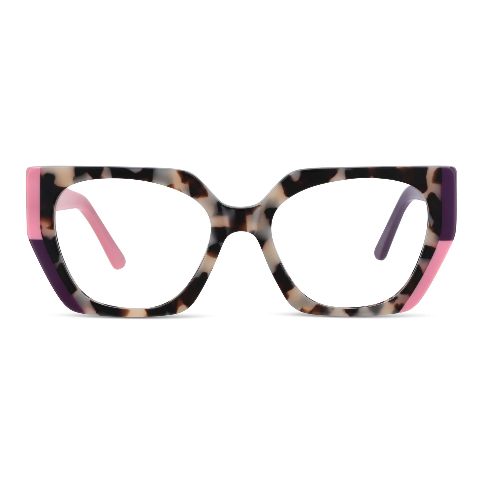 Kai Kai E.D anteojos ópticos rosado suave de frente con receta óptica #color_rosado