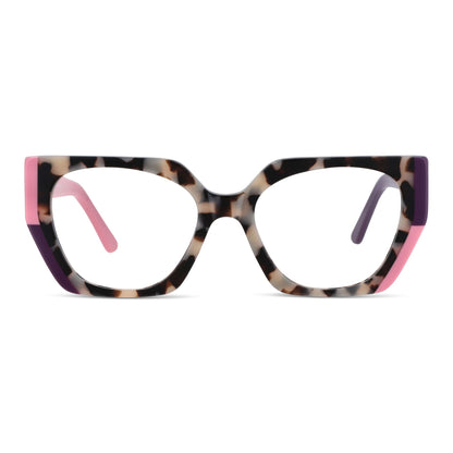 Kai Kai E.D anteojos ópticos rosado suave de frente con receta óptica #color_rosado