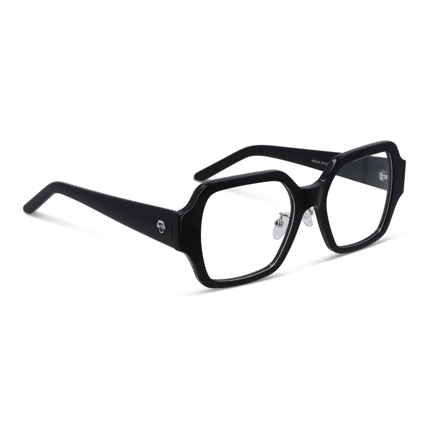Venus lentes de sol negro diseño frontal para mujer #color_negro