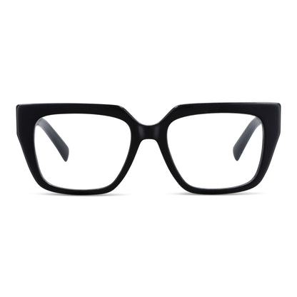 anteojos marcos ópticos oversize xl para mujer de cara redonda grande #color_negro